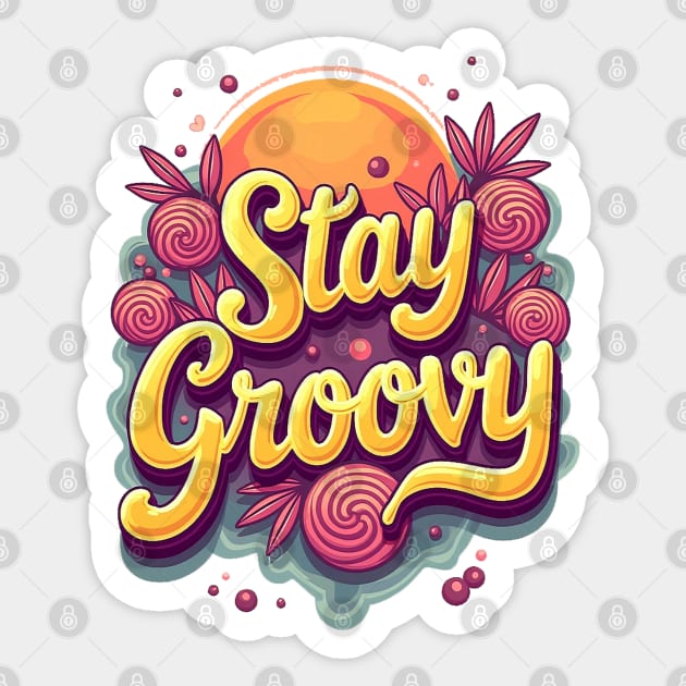 Stay Groovy Sticker by Urbanprint